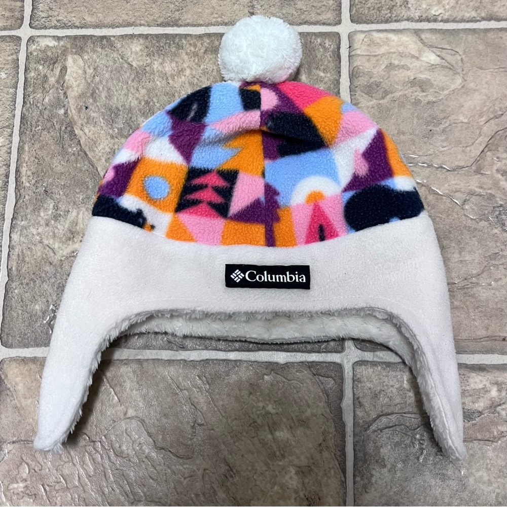 EUC Columbia Kids Frosty Trail Fleece Ear Flap Beanie Winter Hat